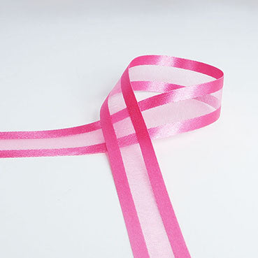 #03 躑躅色(つつじいろ) サテンオーガンジー 幅7/15/25/38㎜ 長さ45M