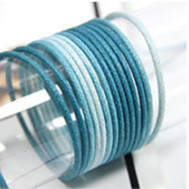 #03 blue グラデーション コットン ワックスコード 幅1/1.5/2㎜ 長さ90M