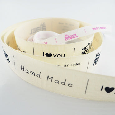 【シルク印刷】コットンリボン 4色 幅10㎜ 長さ45M