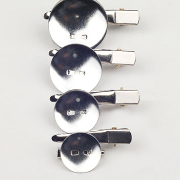 クリップ付き円形ブローチピン  直径18/21/25/30㎜ 10/50個