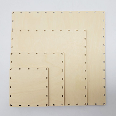 藤工芸用具 - 白樺プレート正方形 4種