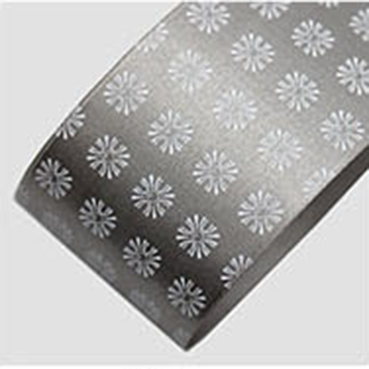 雪花柄 シルキープリントサチン gray 幅25/40㎜ 長さ18M