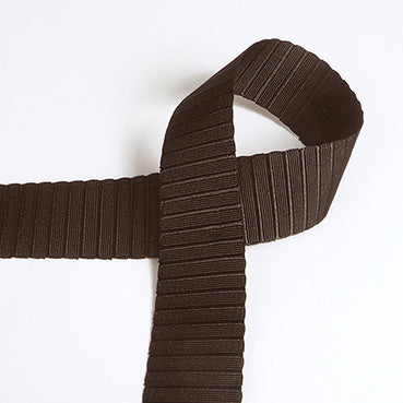 #20 dark brown  縦線グログラン 幅15/25/40㎜ 長さ22M