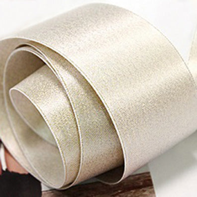 #029 両面ゴールドパールサテン White 幅9/16/22/38㎜ 長さ22/90M