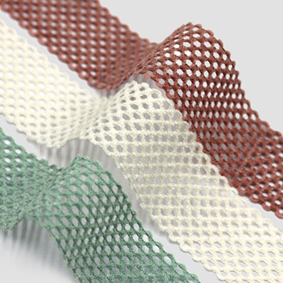 ワッフルファブリックリボン 5色 幅15/25/40㎜ 長さ9M
