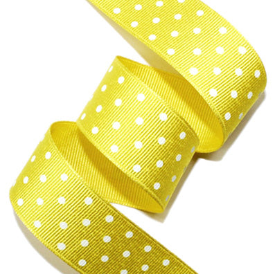 ドットプリントグログラン Yellow/White 幅15㎜ 長さ22M