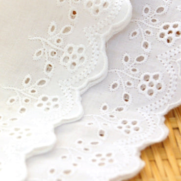 CT1004DD 綿レース White/White-ivory 幅55㎜ 長さ2M