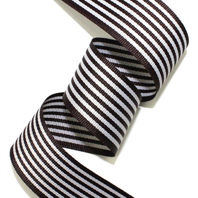 #09 brown 5/8lineストライプ 幅25㎜ 長さ45M