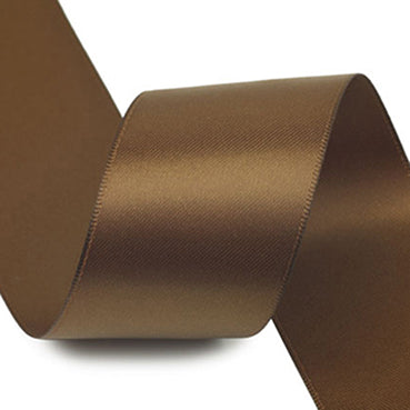 #847 礪茶色(とのちゃいろ) 両面有光サテン 幅3/6/9/16/25/38㎜ 長さ22/90M