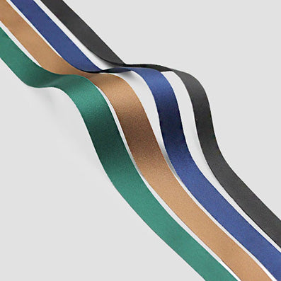 サテン合布厚いリボン 11色 幅25/40mm 長さ9M