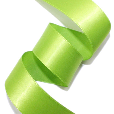 #16 yellow green 高密度サテンリボン 幅10/15/25/40㎜ 長さ45M