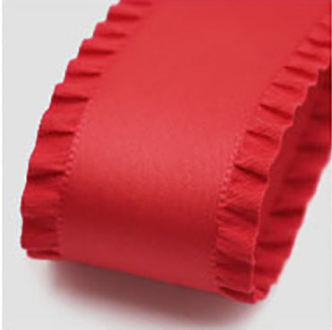 #03 Scarlet 無光サテンフリル 幅25/40㎜ 長さ13M