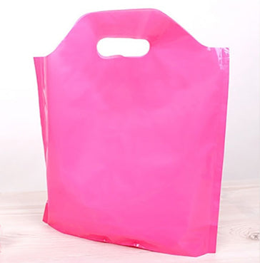 LDPE 無地ラウンド袋 Pink 4種 底マチ有り 100枚