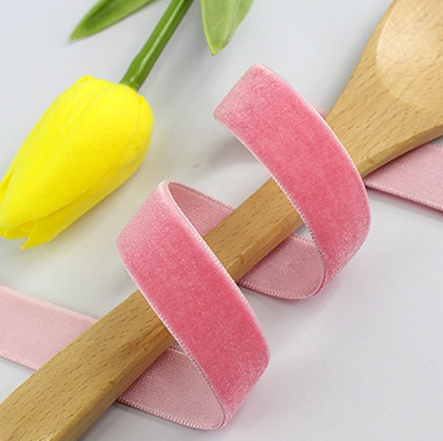 ＃10 片面ベルベット Indi pink 幅6/10/15/20/25/38㎜ 長さ18/45M