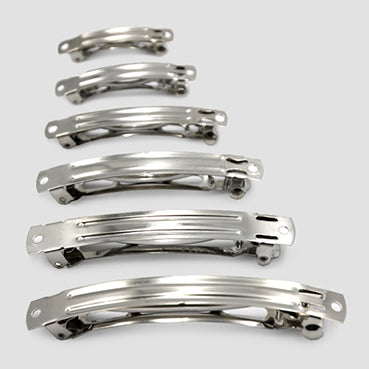 自動バレッタ金具 長さ40/50/60/70/80/100㎜ 10/50個