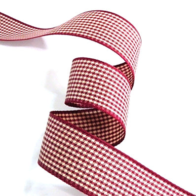 #06 purple/white 小紋チェックリボン 幅15/25㎜ 長さ45M