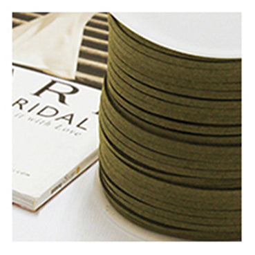 #27 khaki スエード調紐 (合皮) 幅3㎜ 長さ22/90M