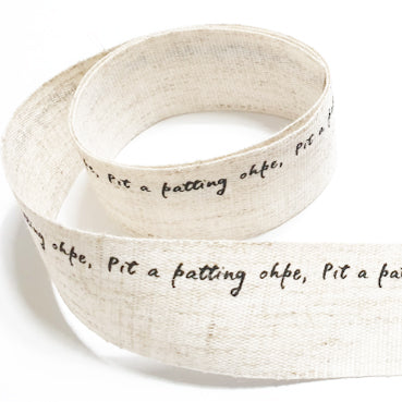 【シルク印刷】リネンリボン 幅10㎜ 長さ45M