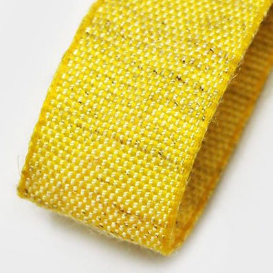 #645 deep yellow カラーコットンリボン 幅9/16/25/38㎜ 長さ9/45M
