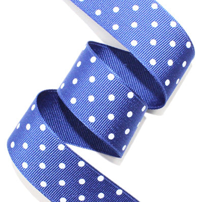 ドットプリントグログラン Blue/White 幅15/25㎜ 長さ22M