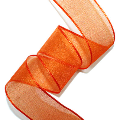 #29 orange パールオーガンジー 幅16/26/36ｍｍ 長さ27M