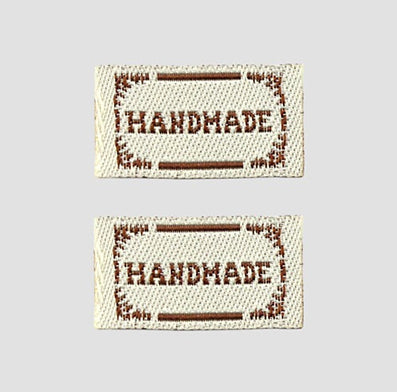ガーデンブラウンhandmadeラベル 28×15㎜ 30個