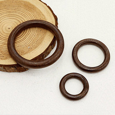 マクラメWoodring Brown 外径5/7/9.5cm 2個