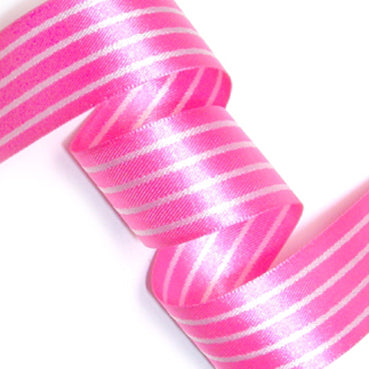 #15 hotpink サテンストライプ 幅15/25㎜ 長さ22M