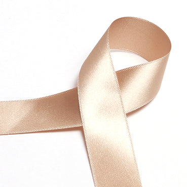 #06 麦藁色(むぎわらいろ) 片面有光サテン 幅6/10/15/20/25/ 40/50㎜ 長さ9/45M