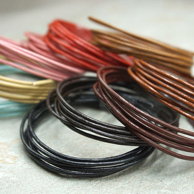 牛革丸紐Ⅱ 10色 太さ1.5㎜ 長さ4.5/45M