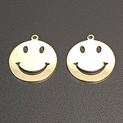 Smileパーツ gold 23x20㎜ 5/50個