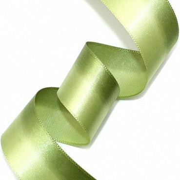 #29 khaki&green 2色グラデーション 片面有光サテン 幅15/25㎜ 長さ22M