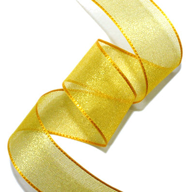 #21 golden yellow パールオーガンジー 幅16/26/36ｍｍ 長さ27M
